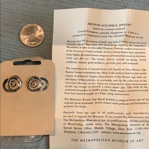 Sterling silver spiral pierced earrings